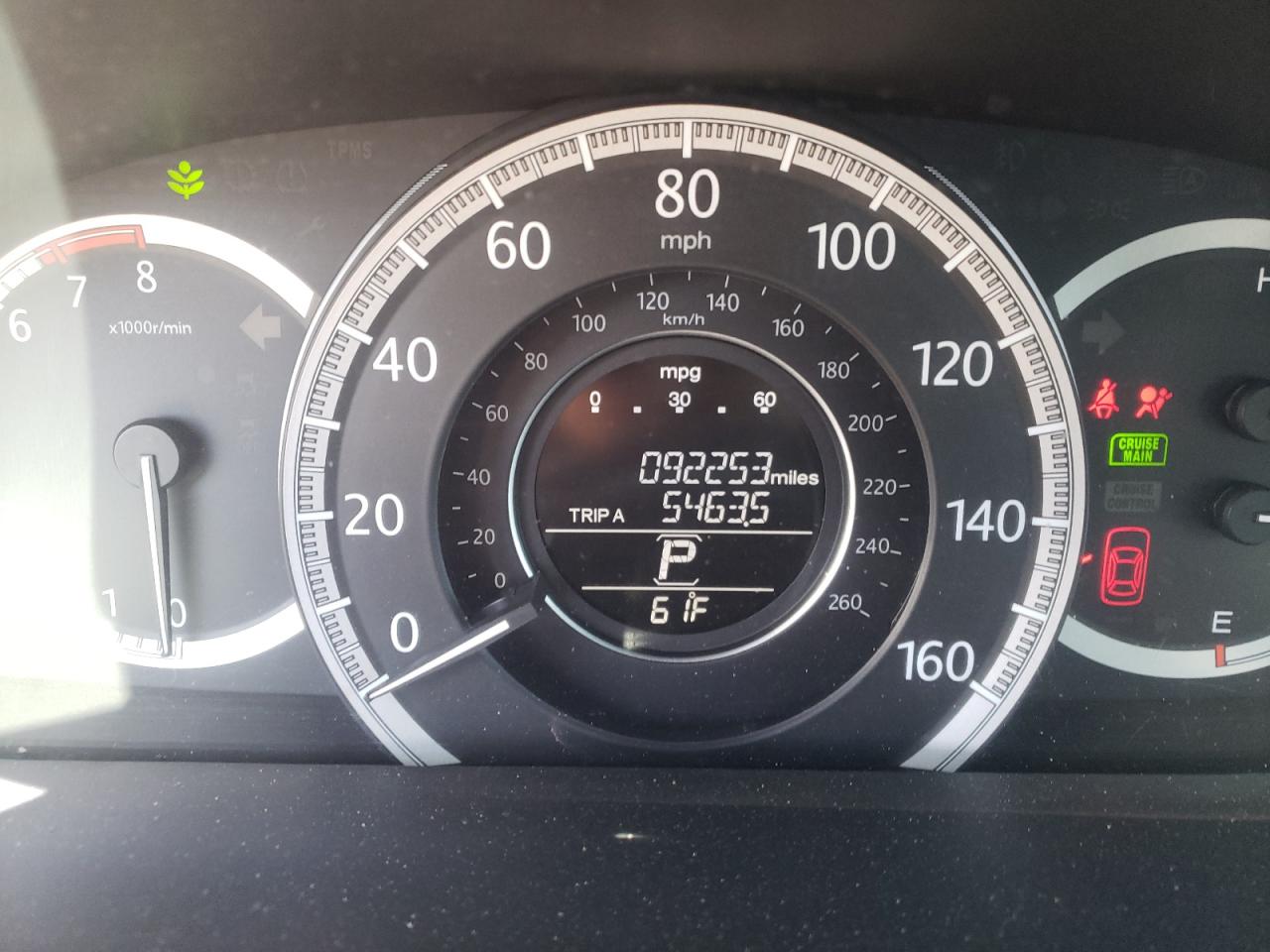 Photo 8 from auction – 2014 HONDA ACCORD EX with VIN 1HGCR2F73EA094204