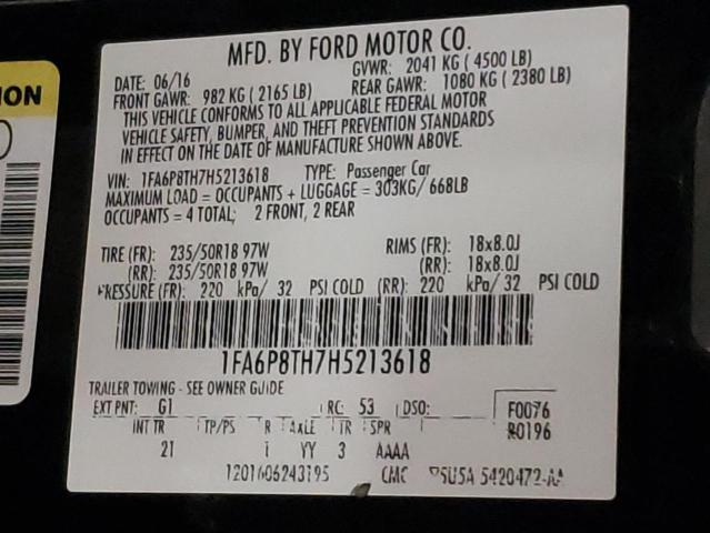 Photo 10 from auction – 2017 FORD MUSTANG with VIN 1FA6P8TH7H5213618