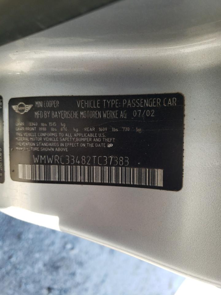 Photo 10 from auction – 2002 MINI COOPER with VIN WMWRC33482TC37383