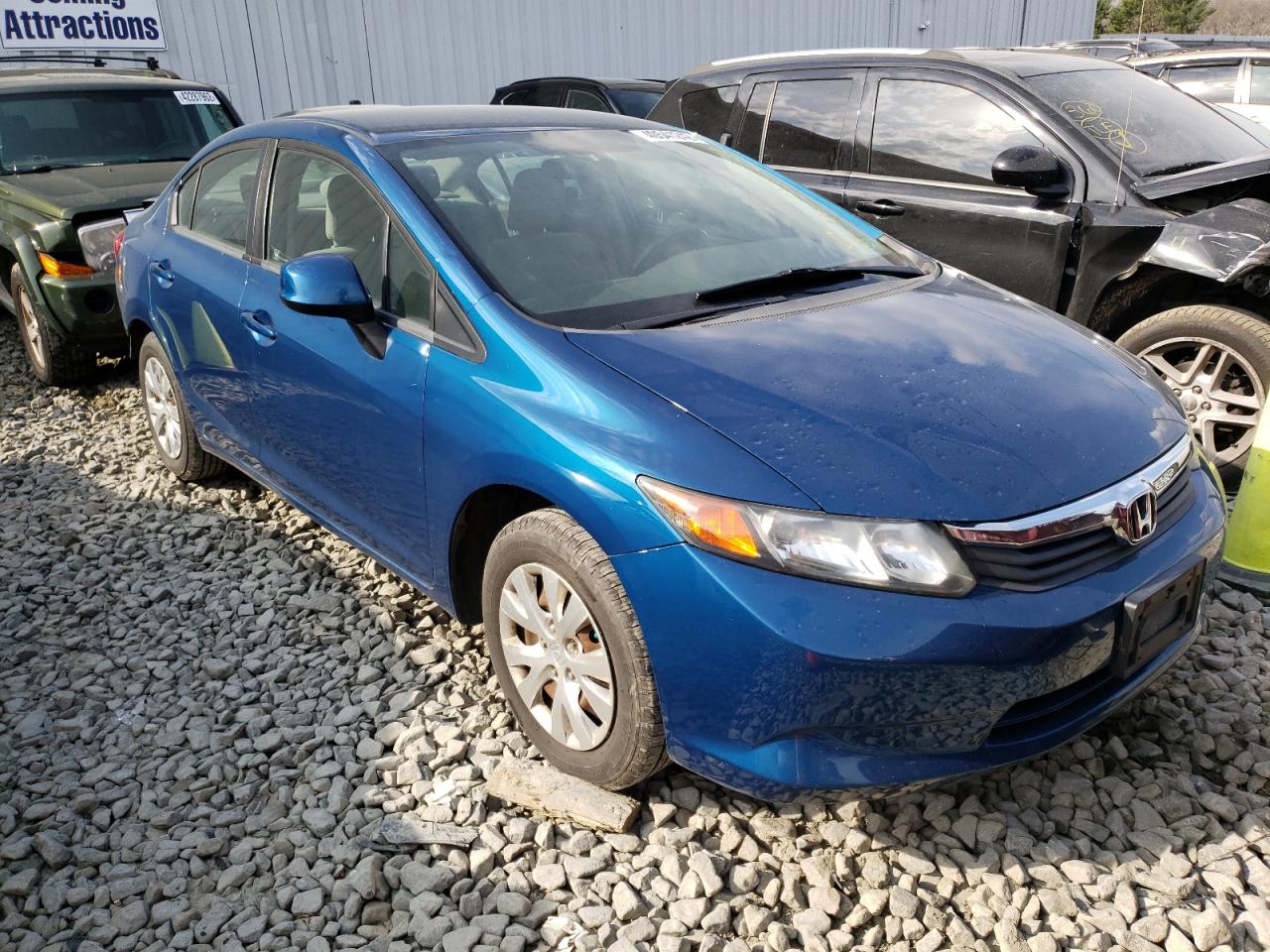 HONDA CIVIC LX 2012 with VIN 19XFB2F59CE333389 - Photo from auction