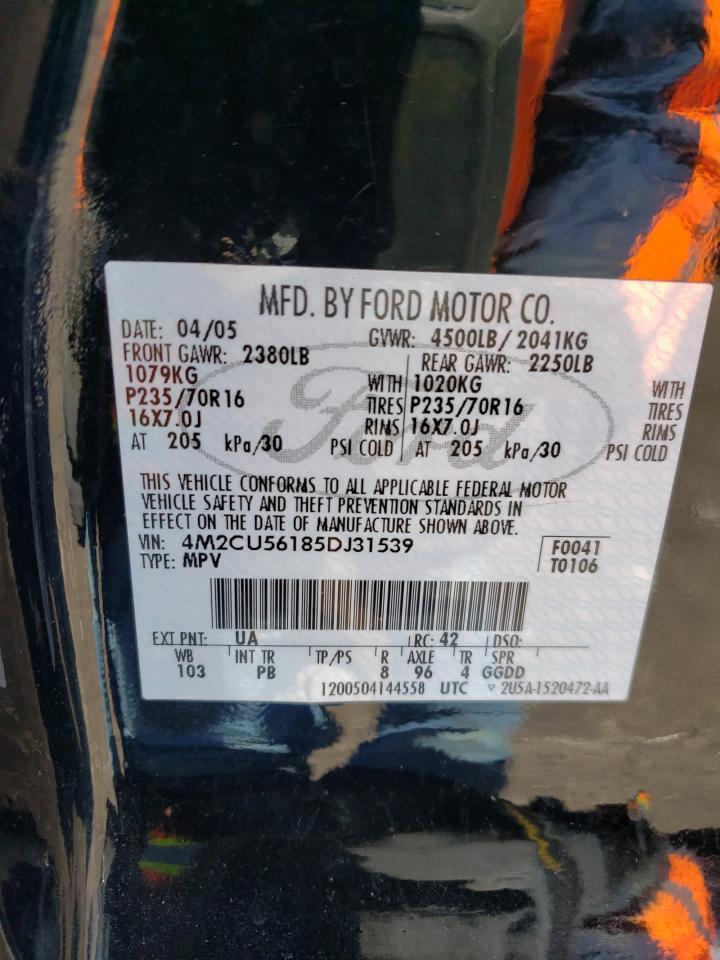 Photo 10 from auction – 2005 MERCURY MARINER with VIN 4M2CU56185DJ31539
