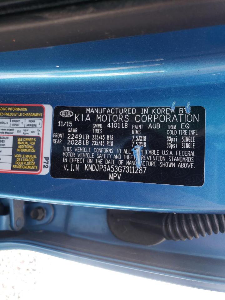 Photo 10 from auction – 2016 KIA SOUL + with VIN KNDJP3A53G7311287