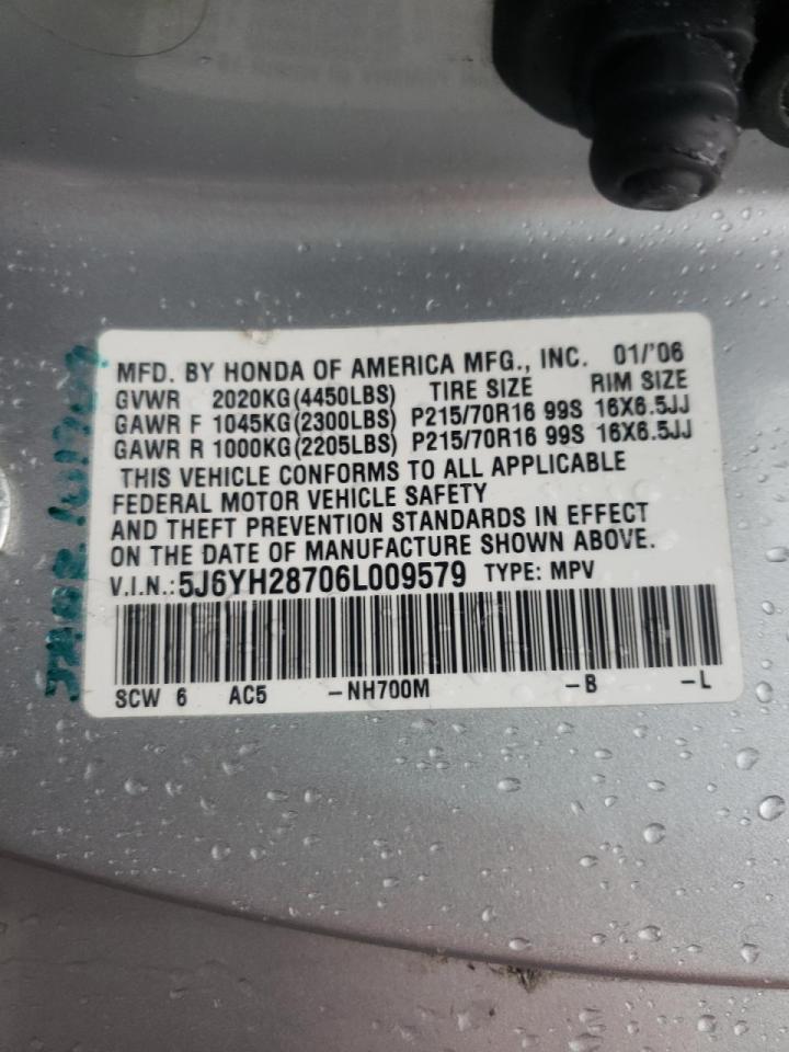 Photo 10 from auction – 2006 HONDA ELEMENT EX with VIN 5J6YH28706L009579