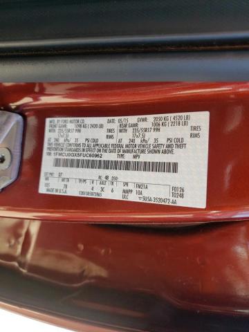 Photo 10 from auction – 2015 FORD ESCAPE SE with VIN 1FMCU0GX5FUC60962