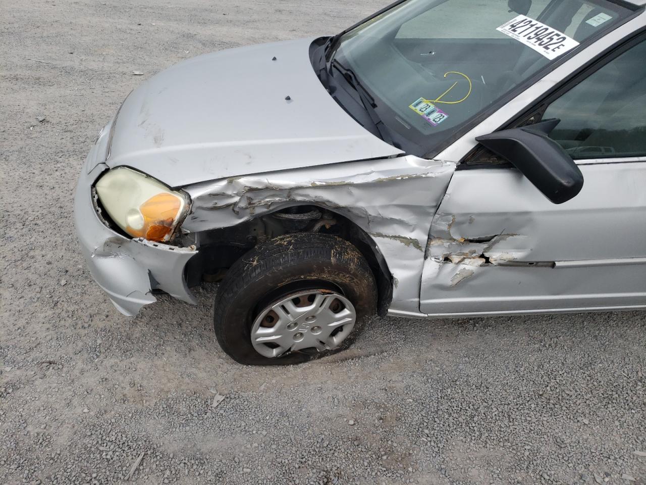 Photo 9 from auction – 2002 HONDA CIVIC LX with VIN 2HGES16522H505675