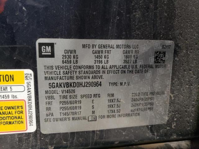 Photo 10 from auction – 2017 BUICK ENCLAVE with VIN 5GAKVBKD0HJ290964