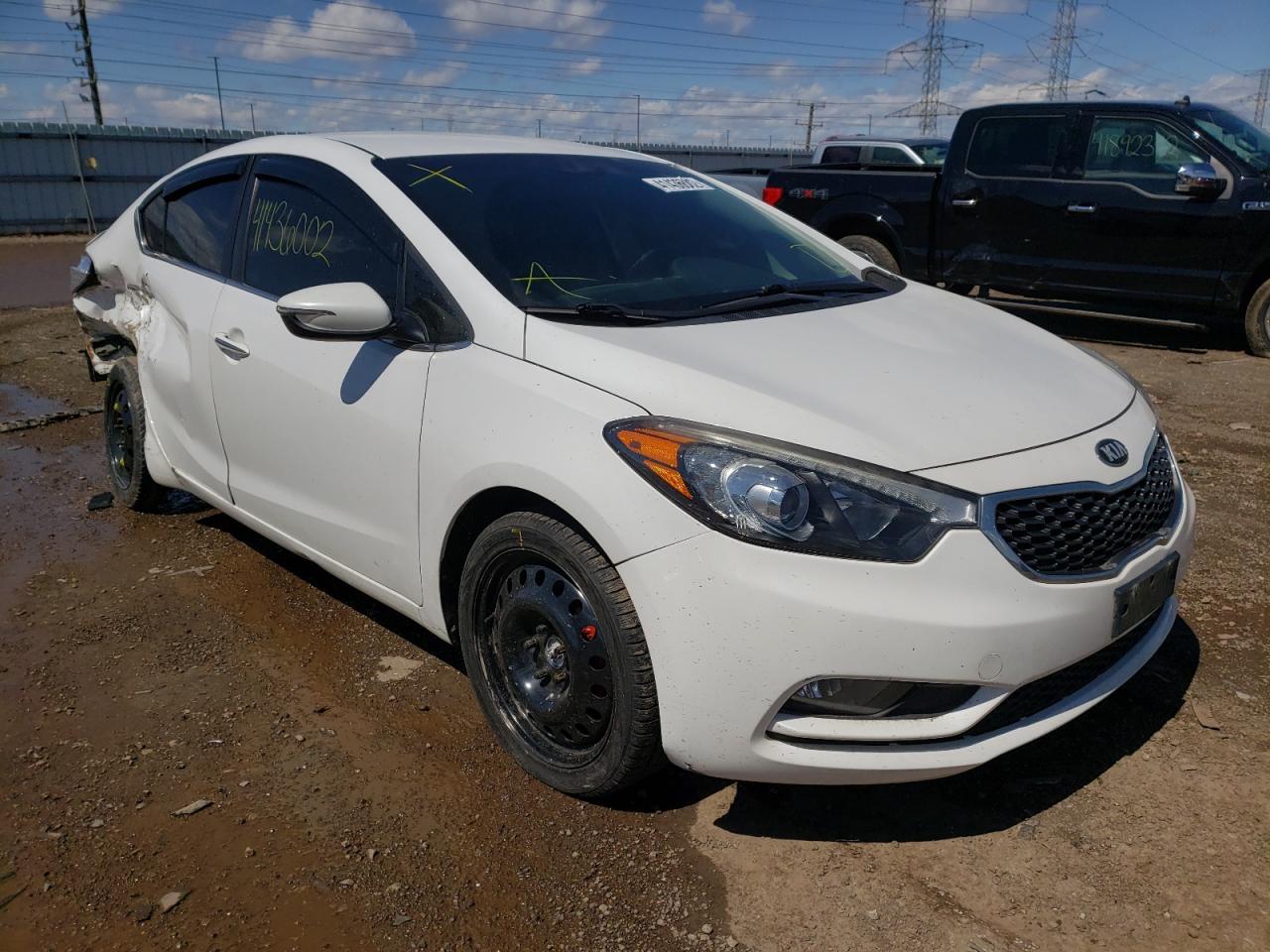 KIA FORTE EX 2014 with VIN KNAFX4A85E5073518 - Photo from auction