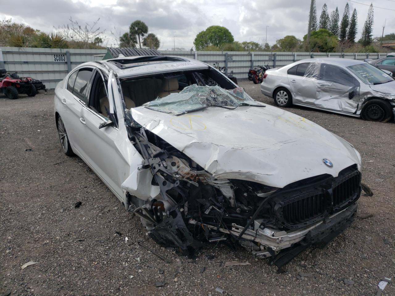 BMW 530 I 2017 with VIN WBAJA5C37HG456582 - Photo from auction