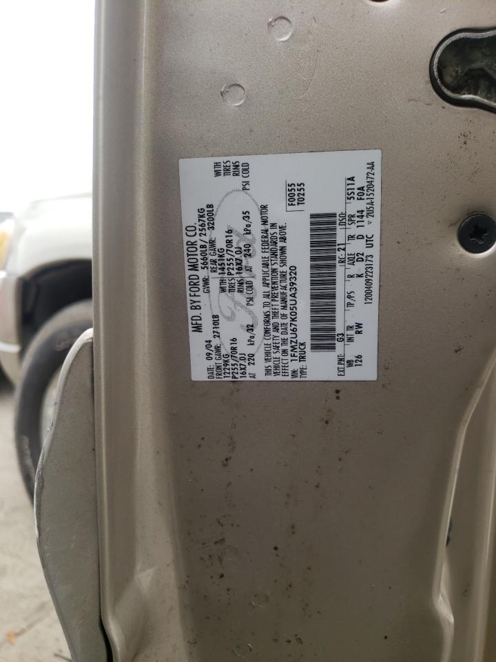 Photo 10 from auction – 2005 FORD EXPLORER S with VIN 1FMZU67K05UA39320