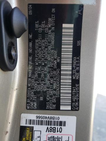 Photo 10 from auction – 2005 TOYOTA SIENNA CE with VIN 5TDZA23C45S227945