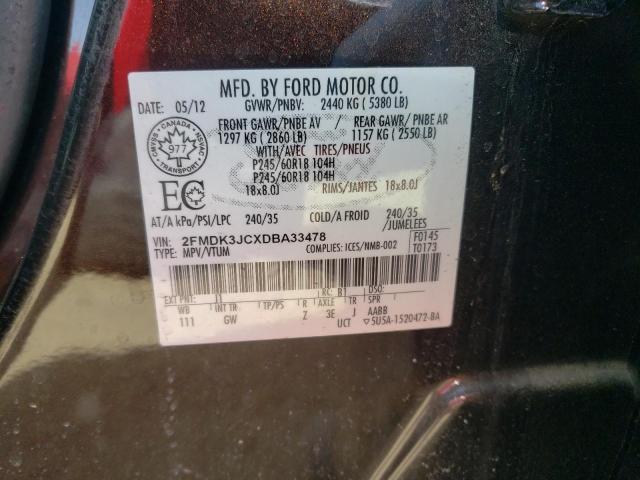 Photo 10 from auction – 2013 FORD EDGE with VIN 2FMDK3JCXDBA33478