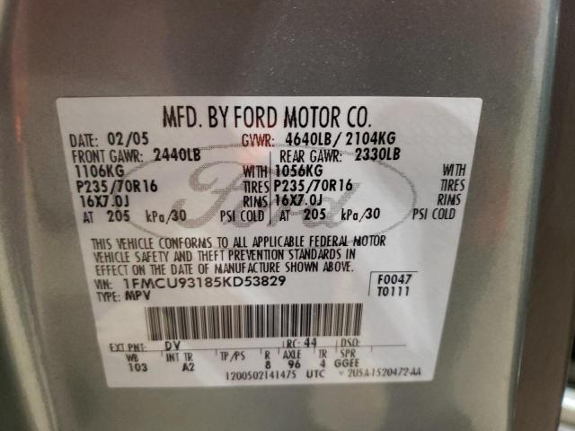 Photo 10 from auction – 2005 FORD ESCAPE XLT with VIN 1FMCU93185KD53829