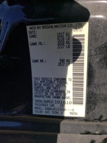 NISSAN ALTIMA 2.5 2018 with VIN 1N4AL3AP6JC101610 - Photo from auction