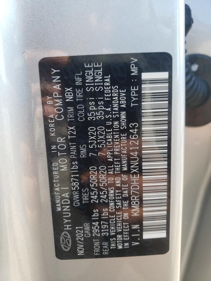 Photo 10 from auction – 2022 HYUNDAI PALISADE C with VIN KM8R7DHEXNU412643