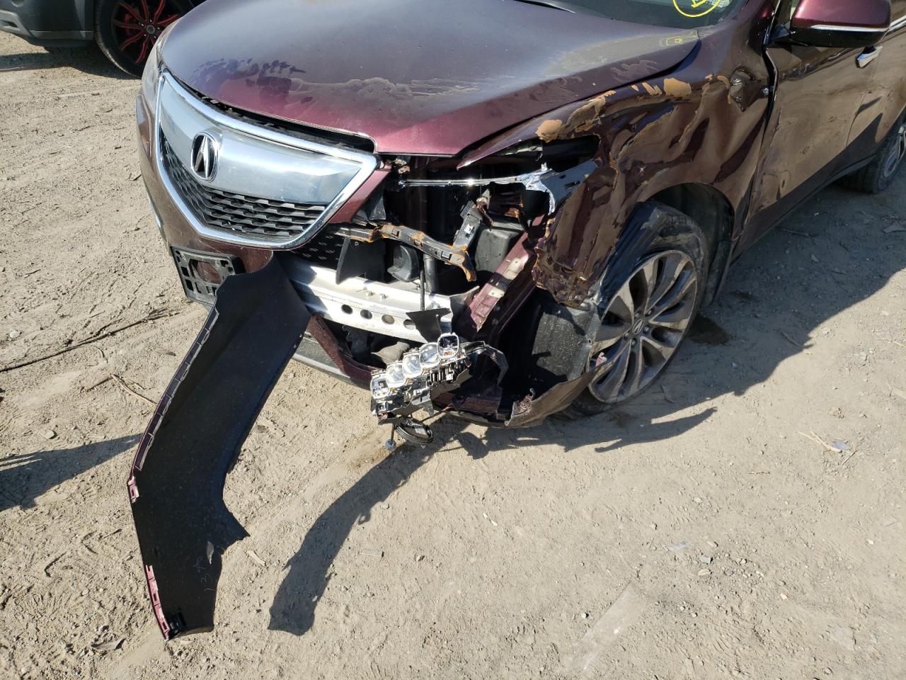 Photo 9 from auction – 2016 ACURA MDX TECHNO with VIN 5FRYD4H47GB034520
