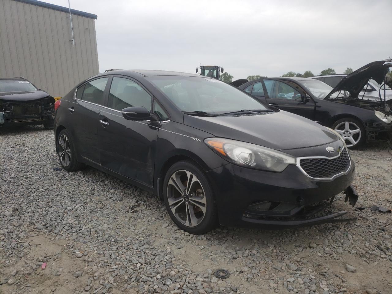 KIA FORTE EX 2014 with VIN KNAFX4A81E5057428 - Photo from auction
