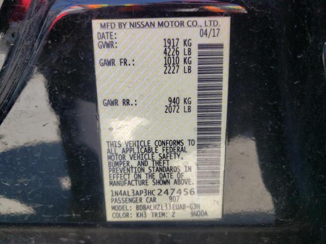 Photo 10 from auction – 2017 NISSAN ALTIMA 2.5 with VIN 1N4AL3AP3HC247456