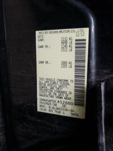 Photo 10 from auction – 2014 NISSAN MAXIMA S with VIN 1N4AA5AP5EC452600