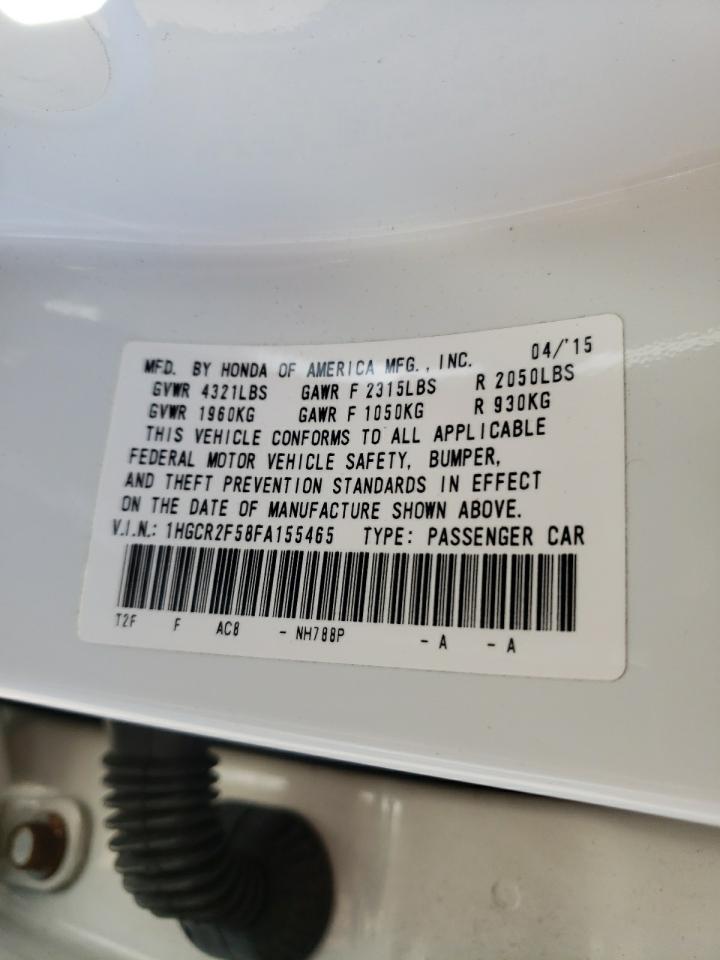 Photo 10 from auction – 2015 HONDA ACCORD SPO with VIN 1HGCR2F58FA155465