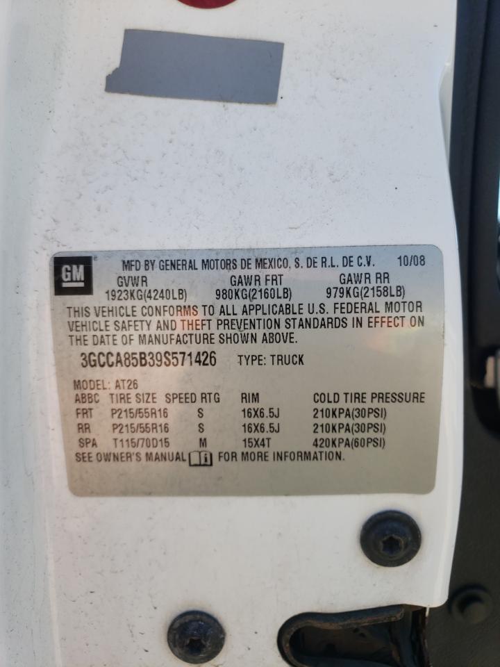 Photo 10 from auction – 2009 CHEVROLET HHR PANEL with VIN 3GCCA85B39S571426