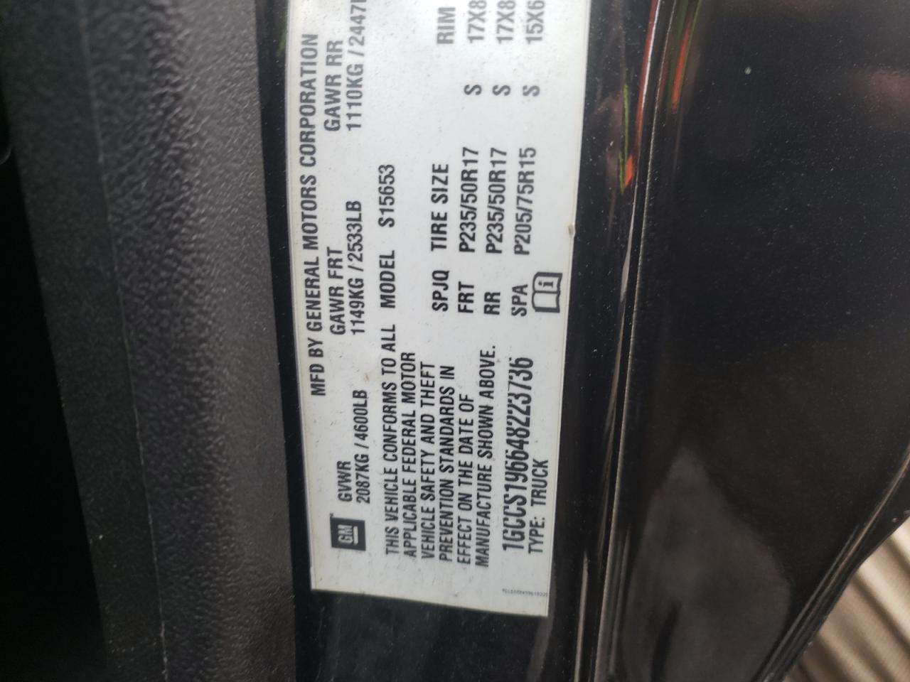 Photo 10 from auction – 2004 CHEVROLET COLORADO with VIN 1GCCS196648223736