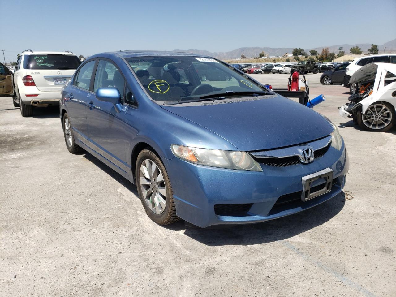 HONDA CIVIC EX 2009 with VIN 19XFA16839E000931 - Photo from auction