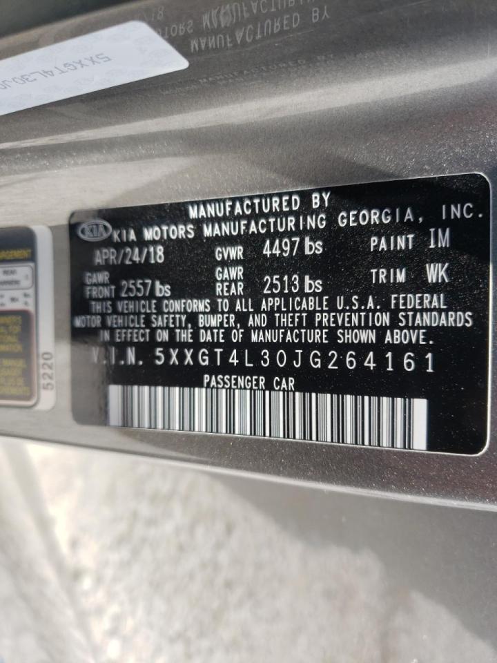 Photo 10 from auction – 2018 KIA OPTIMA LX with VIN 5XXGT4L30JG264161