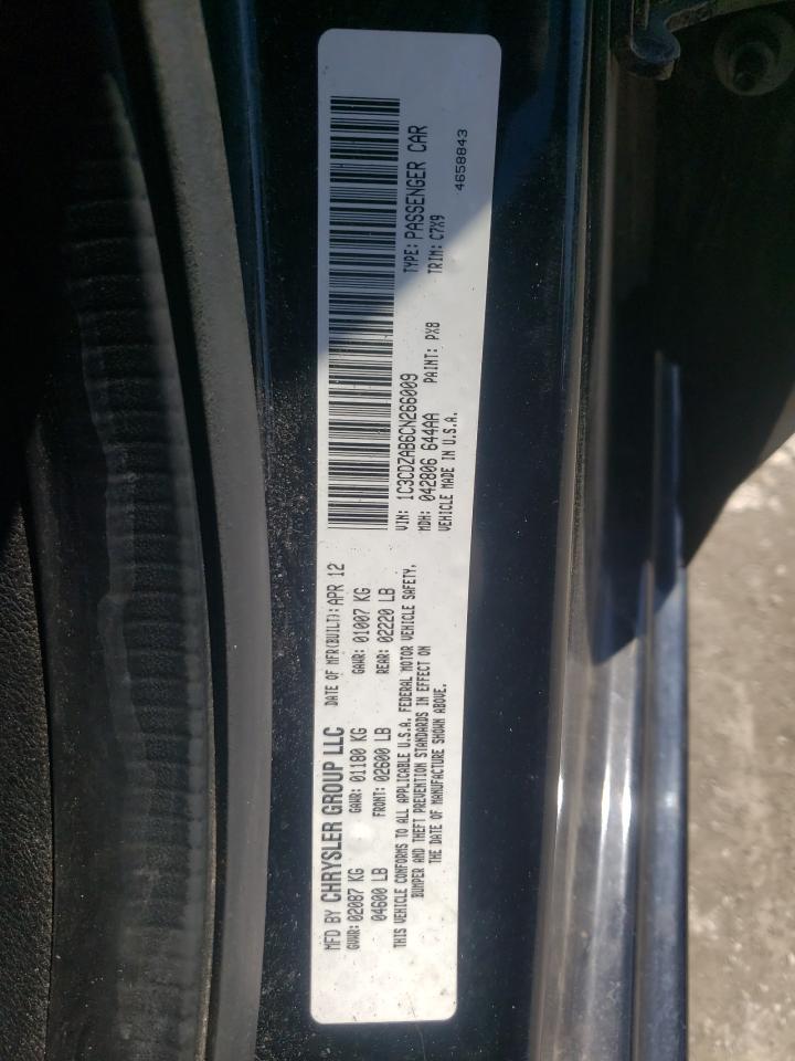 Foto 10 de la subasta – 2012 DODGE AVENGER SE con VIN 1C3CDZAB6CN266009