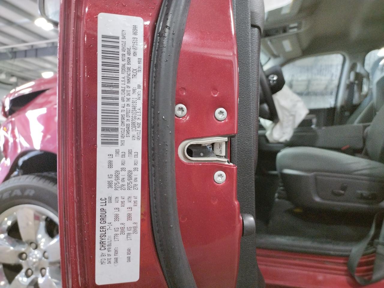 Photo 10 from auction – 2014 RAM 1500 SLT with VIN 1C6RR7GG1ES401911