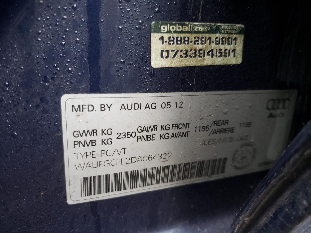 Photo 10 from auction – 2013 AUDI S4 PREMIUM with VIN WAUFGCFL2DA064322