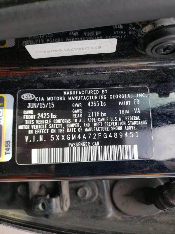 Photo 10 from auction – 2015 KIA OPTIMA LX with VIN 5XXGM4A72FG489451