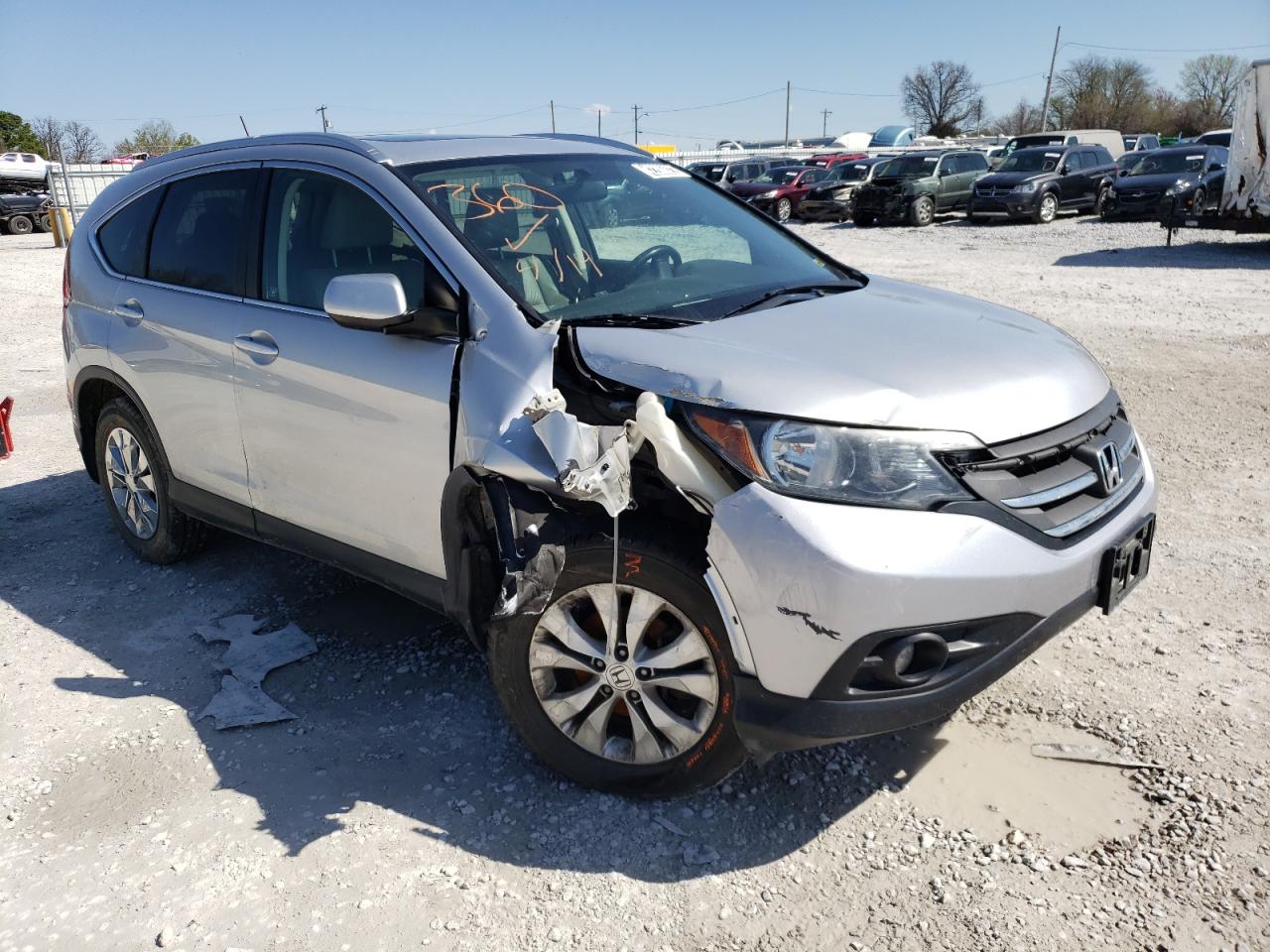 HONDA CR-V EXL 2012 with VIN 5J6RM4H7XCL072194 - Photo from auction