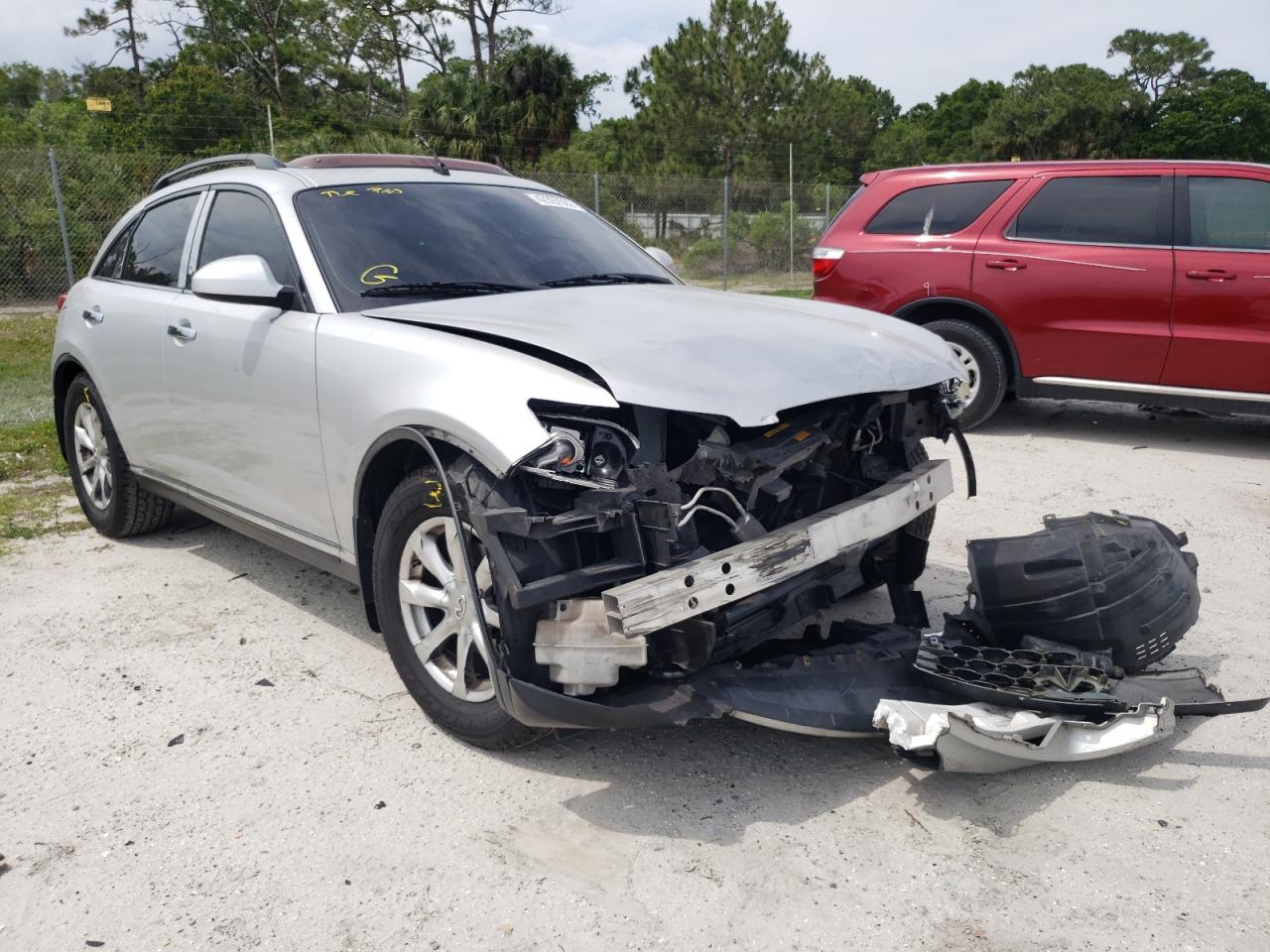 INFINITI FX35 2008 with VIN JNRAS08U88X105118 - Photo from auction