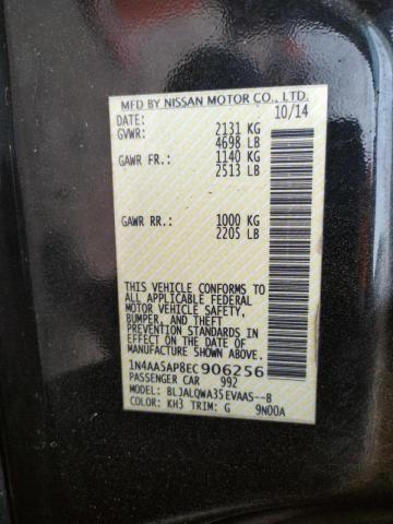 Photo 10 from auction – 2014 NISSAN MAXIMA S with VIN 1N4AA5AP8EC906256