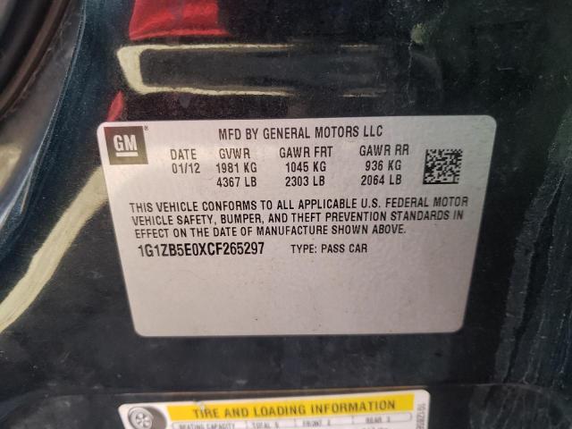 Photo 10 from auction – 2012 CHEVROLET MALIBU LS with VIN 1G1ZB5E0XCF265297
