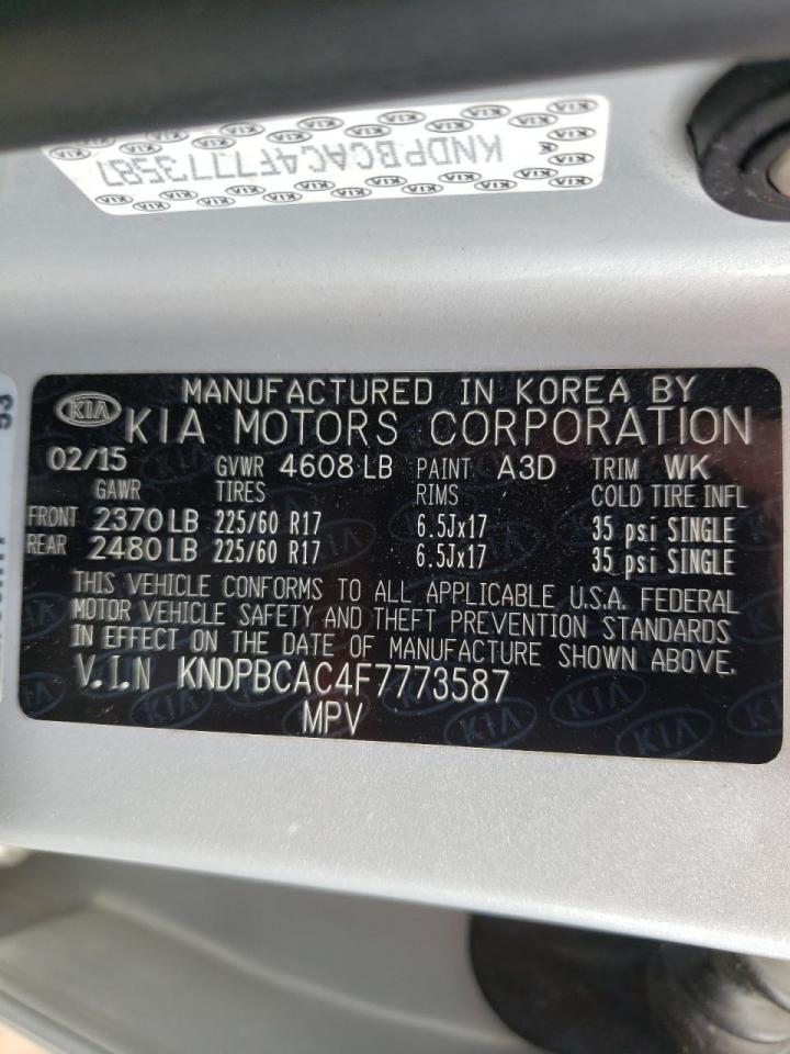 Photo 10 from auction – 2015 KIA SPORTAGE L with VIN KNDPBCAC4F7773587