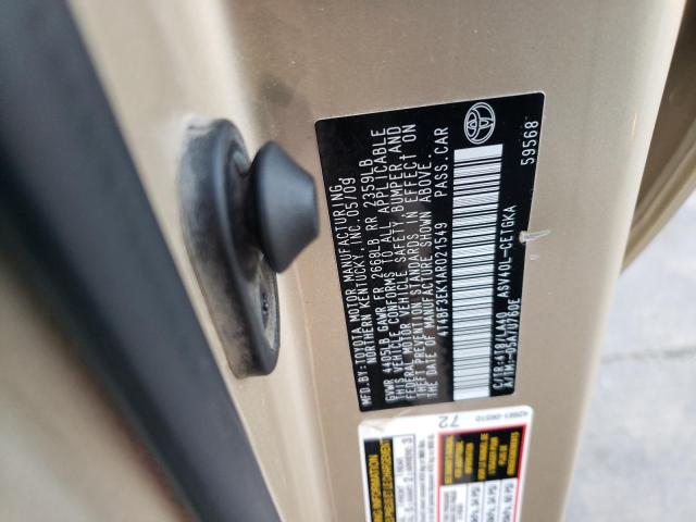 Photo 10 from auction – 2010 TOYOTA CAMRY BASE with VIN 4T4BF3EK1AR021549