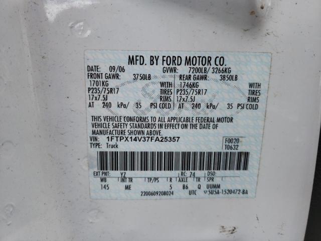 Photo 10 from auction – 2007 FORD F150 with VIN 1FTPX14V37FA25357