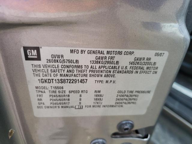Photo 10 from auction – 2007 GMC ENVOY with VIN 1GKDT13S872291457