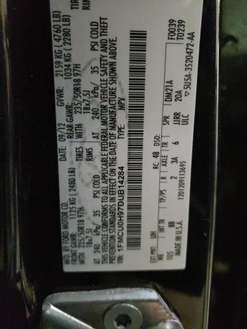 Photo 10 from auction – 2013 FORD ESCAPE SEL with VIN 1FMCU0H97DUB14284