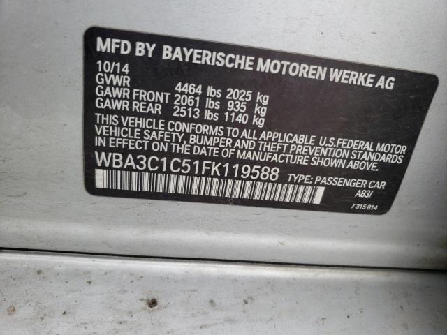 Photo 10 from auction – 2015 BMW 328 I SULE with VIN WBA3C1C51FK119588