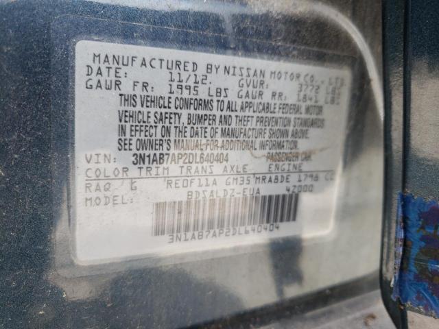 Photo 10 from auction – 2013 NISSAN SENTRA S with VIN 3N1AB7AP2DL640404