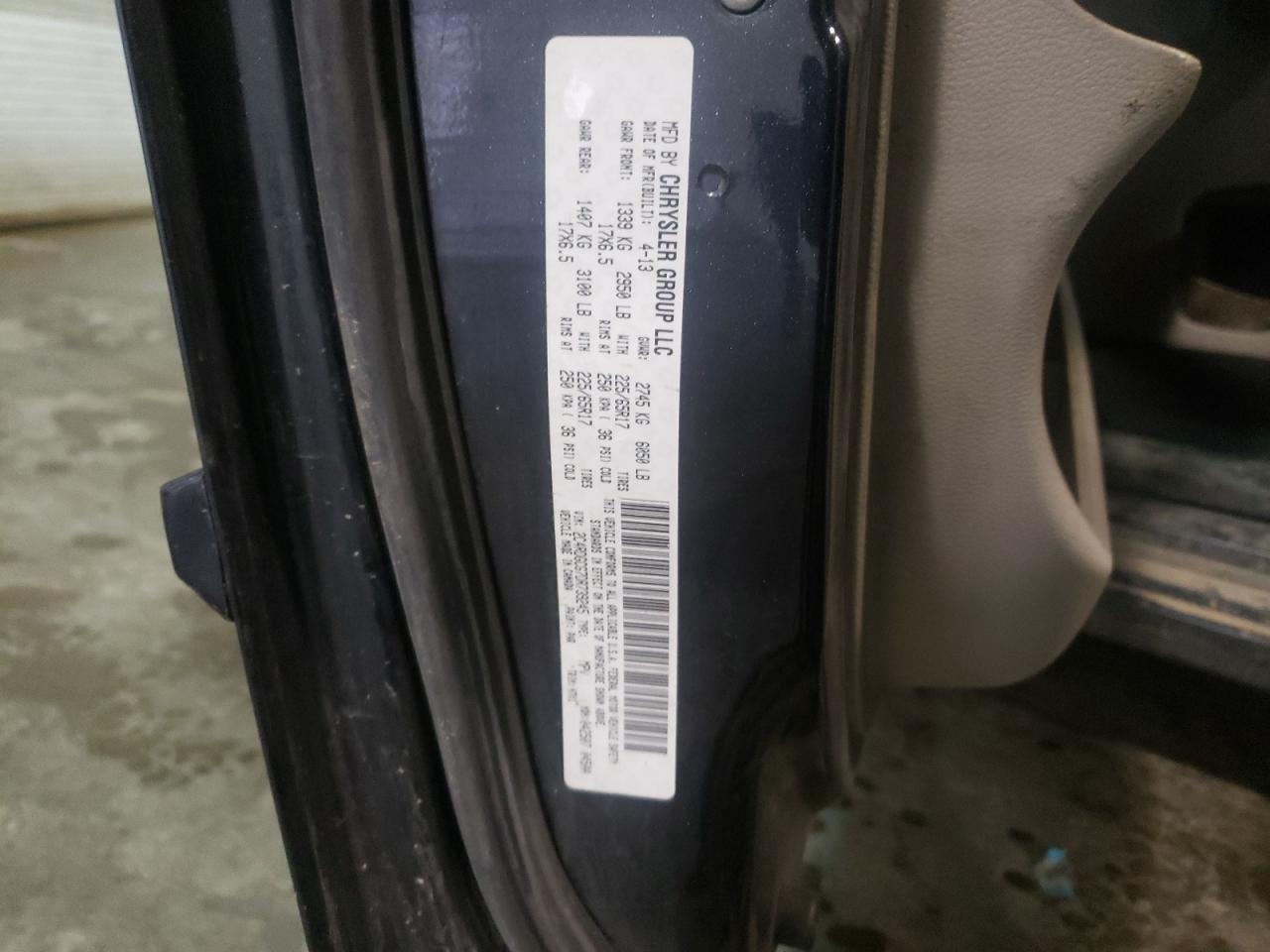 Photo 10 from auction – 2013 DODGE GRAND CARA with VIN 2C4RDGCG7DR739245