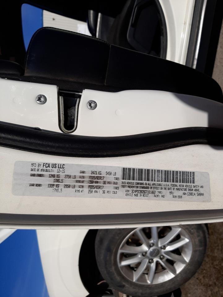 Photo 10 from auction – 2016 DODGE JOURNEY SX with VIN 3C4PDCBG9GT181062