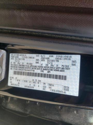 Photo 10 from auction – 2016 FORD ESCAPE SE with VIN 1FMCU9GX7GUA01718