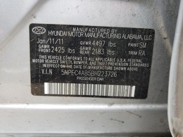 Photo 10 from auction – 2011 HYUNDAI SONATA SE with VIN 5NPEC4AB5BH223726