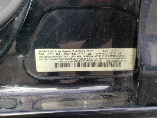 Photo 10 from auction – 2007 VOLKSWAGEN JETTA WOLF with VIN 3VWEG71K07M136529