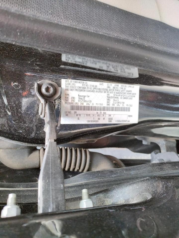 Photo 10 from auction – 2012 FORD FOCUS SE with VIN 1FAHP3F21CL416298