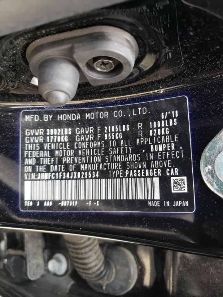Photo 10 from auction – 2018 HONDA CIVIC EX with VIN JHMFC1F34JX029534