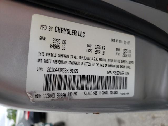 Photo 10 from auction – 2008 CHRYSLER 300 LX with VIN 2C3KA43R58H191921